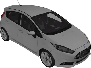 Ford Fiesta ST (2016) 3D Model preview