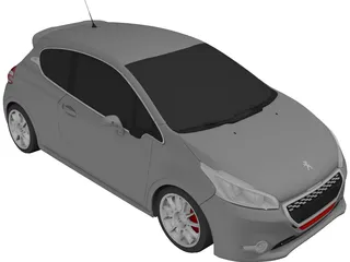 Peugeot 208 GTI 3D Model preview