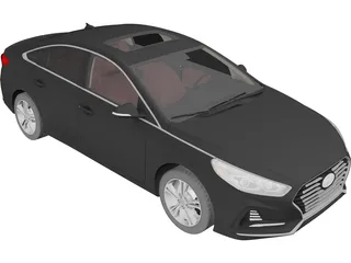 Hyundai Sonata (2018) 3D Model preview
