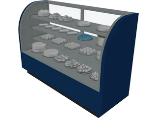 Bakery Display Case 3D Model preview