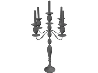 Candle Stick Classic 3D Model preview