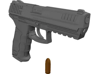 Heckler & Koch P30L 3D Model preview