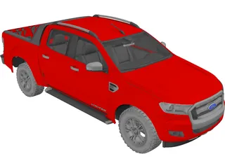 Ford Ranger Pickup (2015) 3D Model preview