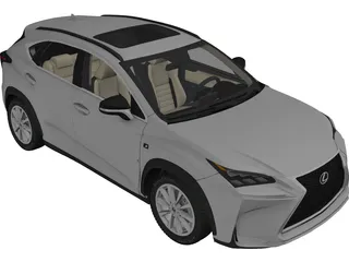 Lexus NX200t F-Sport (2015) 3D Model preview