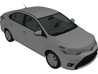 Toyota Yaris Sedan (2015) 3D Model preview