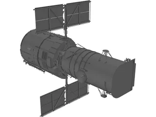 Hubble Space Telescope 3D Model preview