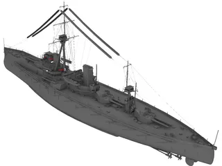 Dreadnouth Battleship 3D Model preview
