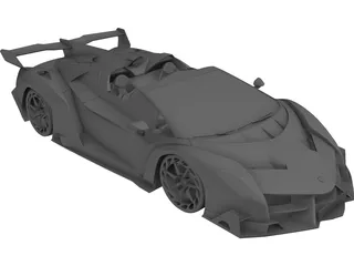 Lamborghini Veneno Roadster LP750-4 (2015) 3D Model preview