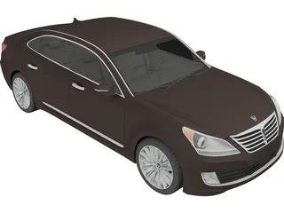 Hyundai Equus (2014) 3D Model preview