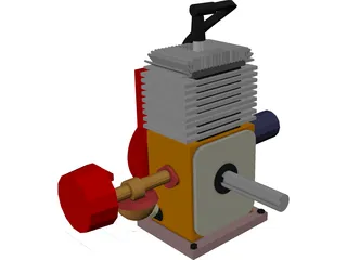 5HP Engine 3D Model preview