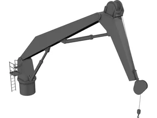 Deck Crane 3D Model preview
