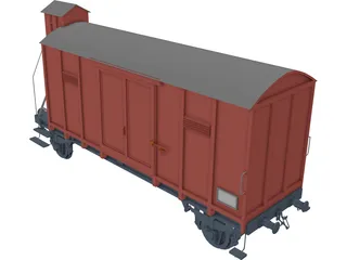 Wagon with Cabin 3D Model preview