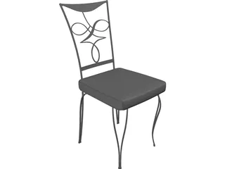 Cast Iron Chair 3D Model preview