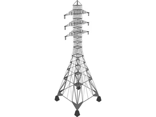 Transmission Pylon 3D Model preview