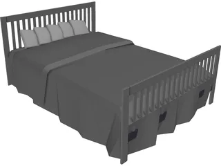 Bed 3D Model preview