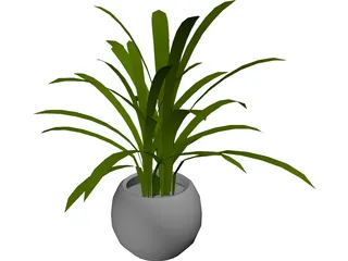 Plant in Pot 3D Model preview
