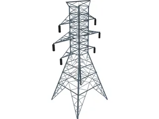 Electrical Tower 3D Model preview