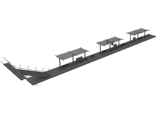Train Station 3D Model preview