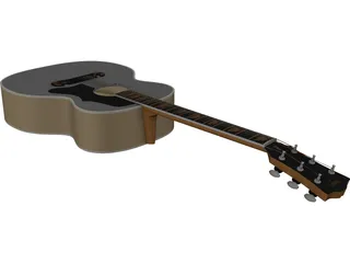 Guitar Acoustic Folk 3D Model preview
