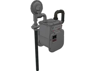 Gas Meter 3D Model preview