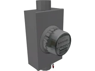 Electric Meter 3D Model preview