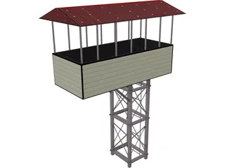 Flag Stand 3D Model preview