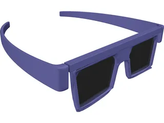 3D Glasses 3D Model preview
