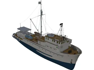 Fishing Ship 3D Model preview