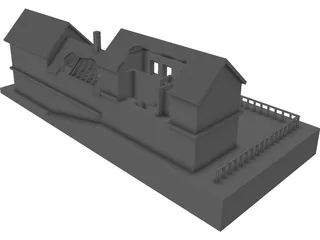 Family House 3D Model preview