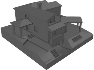 Family House 3D Model preview