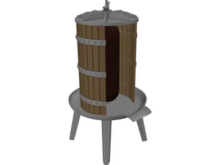 Grape Press 3D Model preview