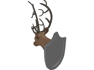 Deer on Wall 3D Model preview