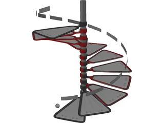 Snail Stair 3D Model preview