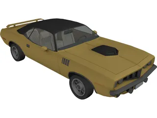 Plymouth Barracuda (1970) 3D Model preview