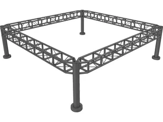 Metal Lighting Rig 3D Model preview