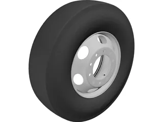 Tire and Rim 3D Model preview