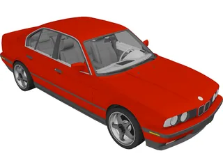 BMW 535i E34 (1990) 3D Model preview