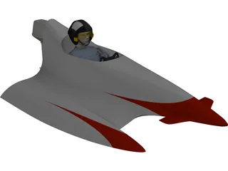 Mini Hydroplane 3D Model preview