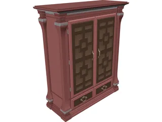 Bedroom Armoire 3D Model preview