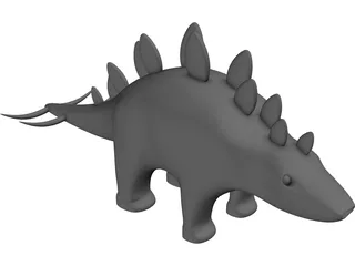 Stegosaurus Toy 3D Model preview
