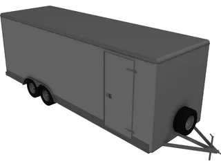 Trailer 22inch Wells Cargo 3D Model preview