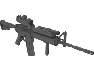 M4A1 Elcan 3D Model preview