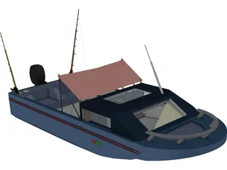 Fishing Boat 3D Model preview