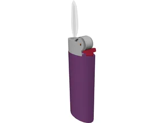 Bic Lighter 3D Model preview