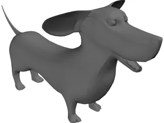 Dachshund 3D Model preview