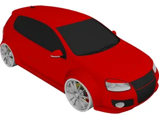 Volkswagen Golf 5 GTI 3D Model preview