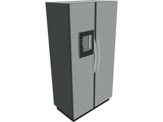 Fridge 2 Door 3D Model preview