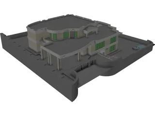 House 3 Story 3D Model preview