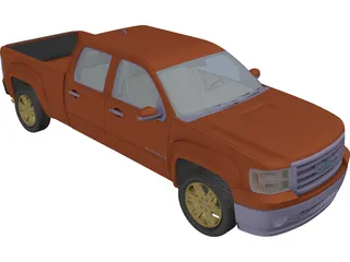 GMC Sierra Crew Cab (2013) 3D Model preview