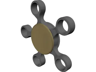 Fidget Spinner 3D Model preview